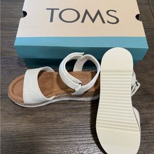 TOMS Ivory Open-Toe Sandals